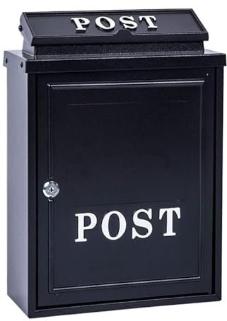 AMYSTY Cassetta Postale Cassetta Lettere Cassetta Postale Rustica con Serratura montata a Parete Cassetta Postale in Metallo zincato con Decorazione per la casa Cassette Postali Condominiali(F)