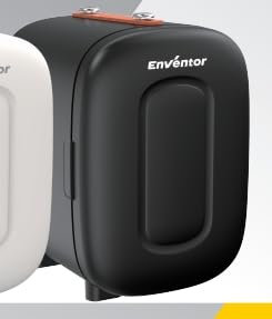 Enventor Mini Fridge 4 Litre/ 6 Can, AC+12V DC Power, Portable Cooler & Warmer, Small Fridge for Bedrooms, Car, Skincare, Fruit and Drinks, Black