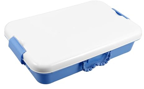 HANABASS Bac à Sable Portable en Plastique avec Couvercle, Boîte de Rangement Multifonction pour Garçon et Filles, Design Délicat, pour Jeux Sensoriels en Intérieur et Extérieur
