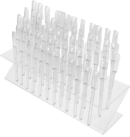 ADOCARN Présentoir à Vernis à Ongles z 64 Trous Petit Format Rangement Compact Professionnel Manucure Domicile Nuancier Testeur Onglerie