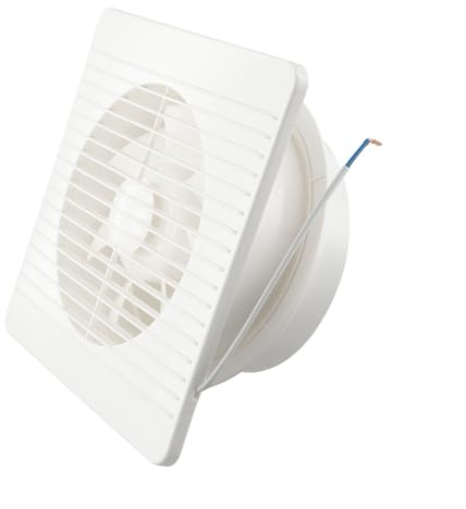 Niceminiwall 6 Inch and 8 Inch Wall Mounted Exhaust Fan with Anti- Design for Bathroom, Kitchen and Toilet Ventilation - Quiet Operation, ABS Material, White (8inch)
