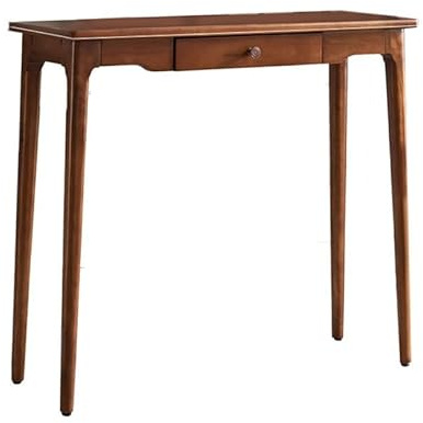 XLIHAWY Konsolentische Mit Schubladen, Garderobentisch Mit Massivholzbeinen, Schmaler Langer Sofatisch Mit Stauraum Für Eingangsbereich Wohnzimmer Flur(Light Brown,120x32x80cm)