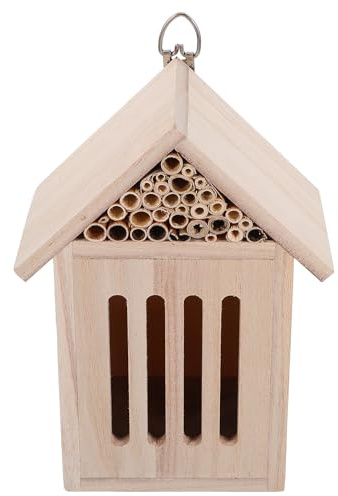 DIYEAH Wooden Insect House Natural Garden Shelter for Ladybugs Bees Butterflies Outdoor Nesting Box Enhances Biodiversity and Pollination for Nature Learning and Observation