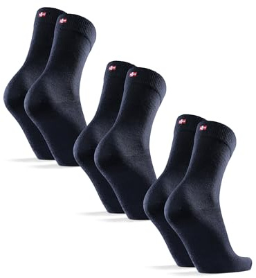 DANISH ENDURANCE Calcetines Lana Merino Clásicos Unisex, 3 o 5 Pack, Azul Marino, 43-47