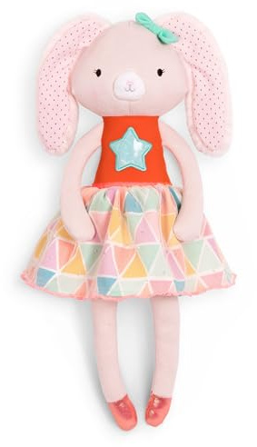 B. toys Tippy Toes Becky Bunny, maschinenwaschbarer Plüschhase | Weicher Plüschhase mit glitzerndem Tutu und schimmernden Schuhen, 38 cm groß, zum Kuscheln und Spielen, 18+ Monate