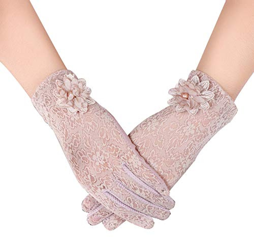 LERTREE 1 Pair Ladies Lace Gloves Womens Mittens for Wedding Opera Evening Party Banquet Dress