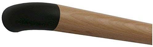 TIBU Buche Holz Handlauf Geländer 30-500cm mit schwarzen Endstücken Wandhandlauf Wand Treppe, Länge 4700 mm / 470 cm / 4,7 m und Enden schwarzer Bogen