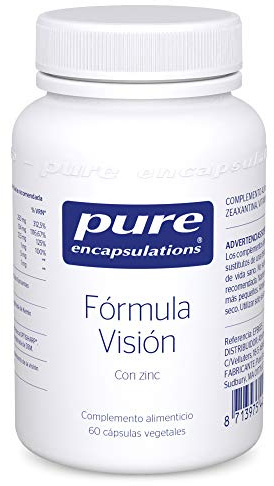 Pure Encapsulations Vision | Luteína y Zeaxantina | 60 Cápsulas | Protege celularmente frente al daño oxidativo · Con cobre y zinc