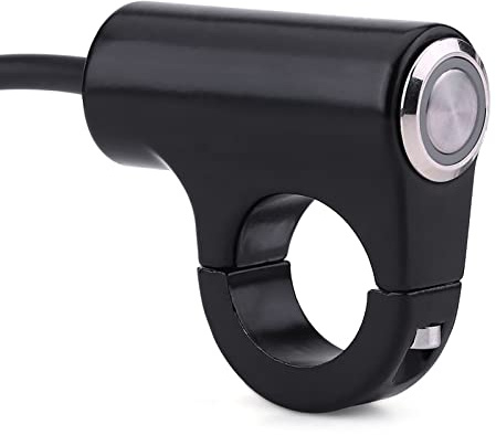 Interruptor de manillar para moto, botón pulsador universal fit for manillares 22 mm, modelo A (retorno automático) y B (ON/OFF con luz), carcasa aluminio resistente, protección contra sobrecarga pol