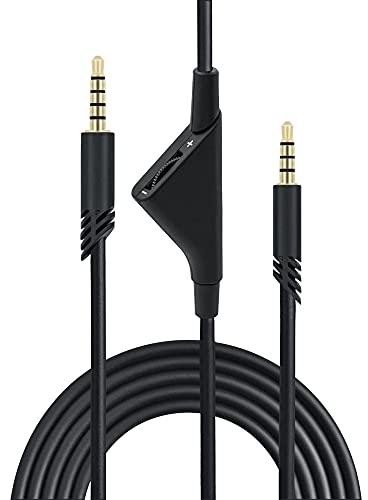 Mcbazel Cavo audio ausiliario sostitutivo con controllo del volume per cuffie da gioco Astro A10 / A30 / A40 PS5 / PS4 / Xbox One/Xbox Series S/X/PC/Smartphone tramite jack da 3,5 mm - 2M