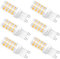 Bombillas G9 LED 5W Luz Fría 6000K, 450LM, 51 SMD LEDs, G9 40W 50W Halógena Equivalente, AC 230V, Bombilla LED Casquillo G9 Fría para Luz Espejo de Baño, No Regulable, 6 piezas