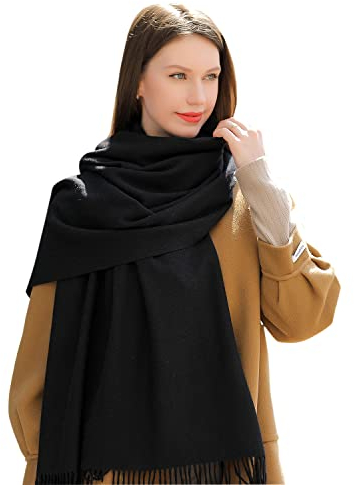 MASADA Damen Winterschal warmer und weicher Schal - Schwarz