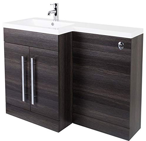 Aquariss 1100mm LH Vanity Unit with Basin and Back to Wall Unit Grey