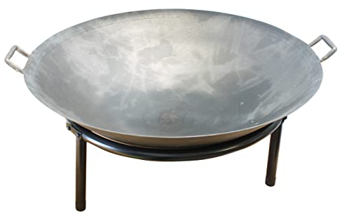 Fire Pits Cast Iron Detachable Legs Stylish Design Handles (60cm Diameter)