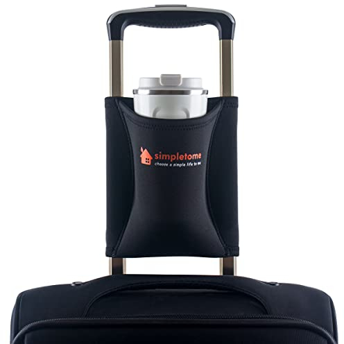 simpletome Porte-gobelet pour bagages, porte-gobelets, porte-livres, passeport, fixation pour agent de bord pour homme d'affaires et voyageurs (noir)