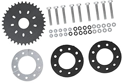 36 Teeth Flat Sprocket, 36 Teeth Flat Sprocket with 9 Hole Adapter Mount Rear Chain Sprocket for 2 Stroke Motorized Bike Metal Alloy Artificial Leather