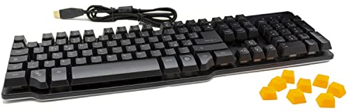 SIMPLETEK – Tastiera Meccanica Multimediale da Gaming Colorata Cablata Retroillumanta | USB, RGB, Switch Bianco, 7 Funzioni