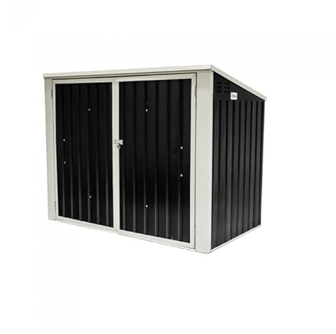 Grindi - Gartenhaus aus Metall, Wetterfest für Rad- & Gartengeräte, Geräteschuppen Mülltonnenbox Fahrradgarage Gartenaufbewahrung Gartenschrank - 173x101x131 - Phlox