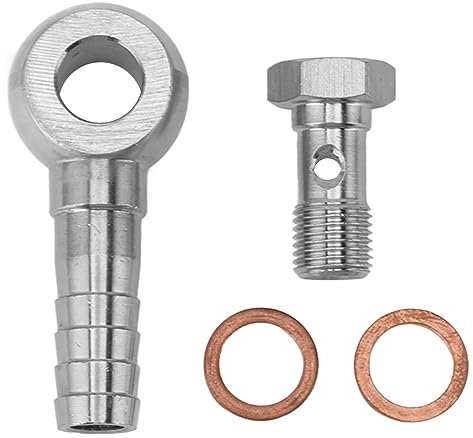 Hohlschrauben-Unterlegscheiben-Kit, Brems-Hohlschraube M10 X 1,0 Bis 0,25 Zoll Bremsleitungs-Hohlschrauben-Adapter mit Unterlegscheiben für Rohrleitungsverbindungen