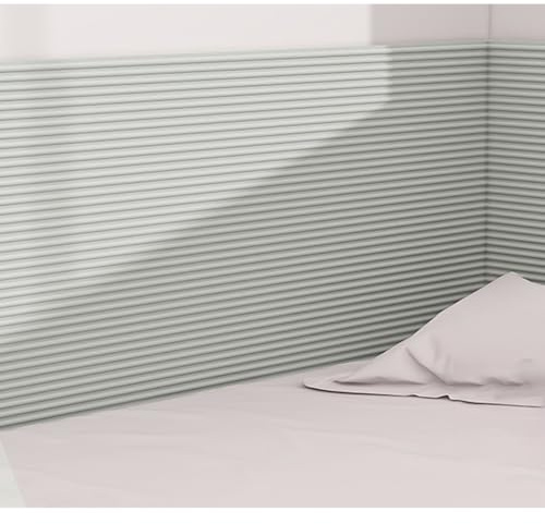 Boracy Wandpolster Kinderzimmer, Wandverkleidung Selbstklebend, Wandkissen Schaumstoff Polster für Wandschutz Bett, Wandpolsterung, Freies Schneiden oder SpleißEn(Gray,60x200cm)