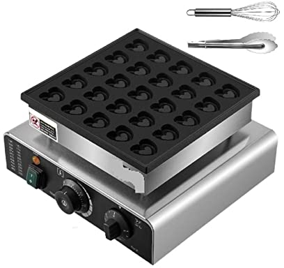 Mini máquina for hacer gofres holandeses con forma de corazón de 25 agujeros, máquina for hacer gofres, Gofrera Gaufre, electrodoméstico de cocina