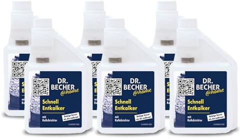 DR.BECHER @home Paquete descalcificador rápido - Listo para usar y respetuoso con el material - Detector de cal para una eliminación rápida y sin esfuerzo de cal adecuado para cafeteras y grifos 6 x