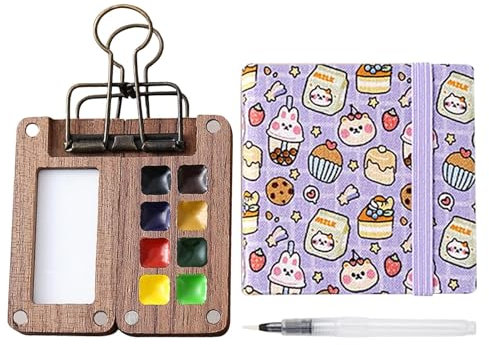 Tragbares Aquarell-Set | Kompaktes kleines Aquarell-Set – praktisches Taschen-Aquarell-Set, Reise-Kunstbedarf für Maler, Künstler, Studenten