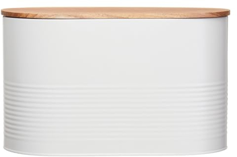 Premier Housewares Alton Cream Bread Bin med Acacia Trä lock