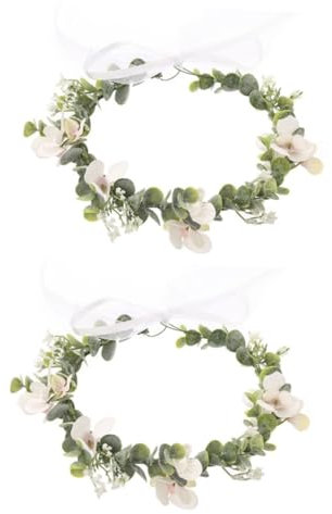 IWOWHERO 2stücke Floral Bride Headband Für Hochzeiten Dekorative Brautkrone Mit Feinen Blumen Elegantes Brauthaar-accessoire Für Festivals Und Besondere Anlässe