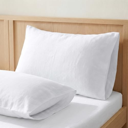 ECOMMERC3 Funda de Almohada Cama 105 100% algodón extrasuave | Blanco | algodón puro de tacto suave y natural - lavable a máquina - fibra natural - resistente - Calidad española