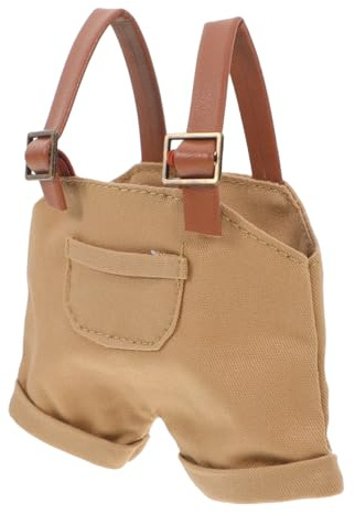 Toyvian 17cm Latzhose Für Puppen: Puppenoverall Mini-Overall, Puppenkleidung Aus Plüsch Overall Für Puppen Austauschbare Puppenkleidung Kuschelfiguren Ankleidezubehör Kleidung Für Kleintiere