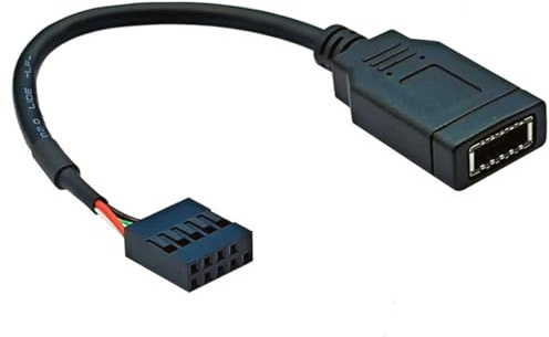 CY Single USB 3.1 Front Panel Socket Key-A Type-E to USB 2.0 9Pin 10Pin Mainboard Header Male Extension Cable