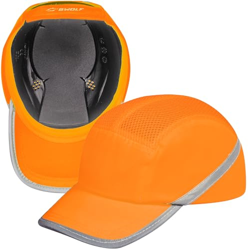 BWOLF TRIVOR Anstoßkappe Herren Stoßkappe Sicherheitskappe Sicherheitshelm mit ABS-Schale EN 812 mit Reflexstreifen Schutzhelm Helmkappe
