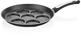 VGVSBG 7 Hole Pancake Frying Pan Emotion Small Egg Meatball Dumpling Removable Handle Dough Crepe Mould Set