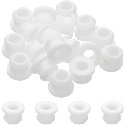 PATIKIL 18 Pezzi Passacavo, 10mm Diametro Di Montaggio Passacavi In Plastica Fermacavo Snap Bushing Protezione Filo Passacavo Per Filo Cavo Tubo, Bianco