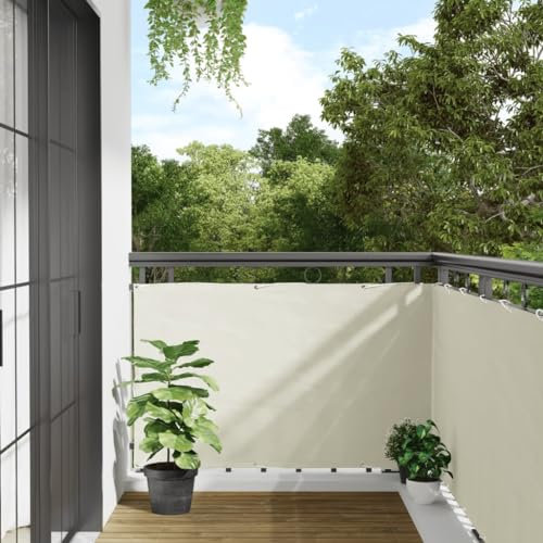 Separatore da giardino in PVC bianco per esterni 800 x 90 cm, per balcone e patio, resistente alle intemperie, perfetto per cortile e spazi esterni