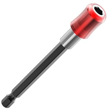 HUHAO 4 Drill Bit Extension,Magnetic Hex Bit Extension Holder,Magnetic Drill Screwdriver Bit Holder Extender,1/4 Inch Hex Shank Quick Release Extension Adapter,Universal Fit for Impact Driver Bits