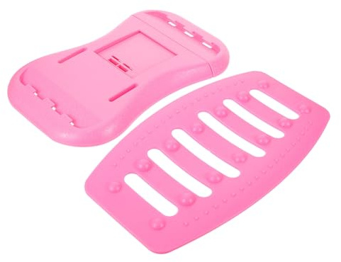 Rückenstrecker Verstellbar aus Abs, Rosa, zur Wirbelsäulenentlastung | Massage Design, für Einsatz Am Schreibtisch, 1 Stück, Kompakte Rückenstreckhilfe