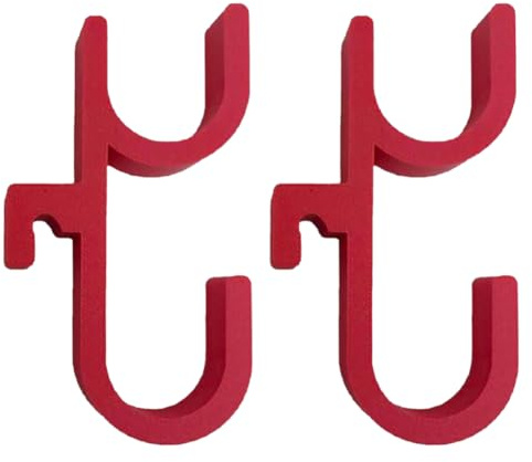 2 Pcs Car Umbrella Holder No-Drill Black Red Car Umbrella Hook, Golf Umbrella Holder, Space Saving Car Boot Organiser storage for Wheelchair, Golf Bag, Truck, Boat, SUV Trunk Organiser (Red)