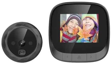ZYWUOY Spioncino elettronico per porte, schermo LCD da 2,4 pollici con visione notturna a infrarossi, telecamera di spioncino grandangolare per la sicurezza domestica
