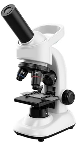 Microscopes, Microscope Numérique 40x-1600x, Jumelles Électroniques avec Kit Scientifique, Double LED pour La Réparation Électronique pour Adultes(Vernier Caliper Model)