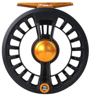 Flugrulle ultralight stor arbor | 3–8 WT precisiontillverkad för sötvattensflugfiskarrulle (Reel Only,7 till 8 wt)