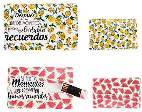 Lote de 10 Memorias USB Pendrives Frases Inolvidables Recuerdos 8GB Detalles Originales Invitados de Bodas, Regalos Comuniones y Recuerdos para Cumpleaños Infantiles