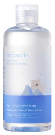 mixsoon Glacier Water Hyaluronic Acid Serum-Deep Hydration and Cooling for Face, Hydration Booster, Refreshing Lightweight Texture 300ml / 10.14 fl.oz. Korean Glass Skin Care