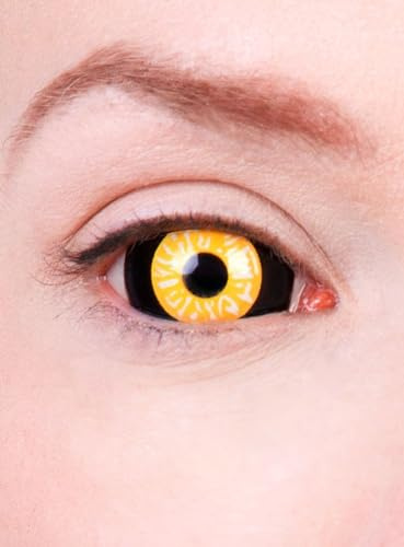 Maskworld Sclera Nachtjäger - farbige Kontaktlinsen / 6-Monats-Linsen - Motivlinsen ohne Sehstärke (22mm) - Unisex - Erwachsene - ideal für Halloween, Karneval, Motto- und Horror-Party