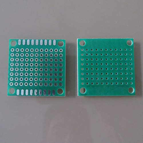 50stk 3x3cm Mini Lochraster Punktraster Lötplatine Lötplatte Lochrasterplatte Prototype Paper PCB Platine Leiterplatte Universal Experiment Matrix Circuit Board FR4 Fiberglass…