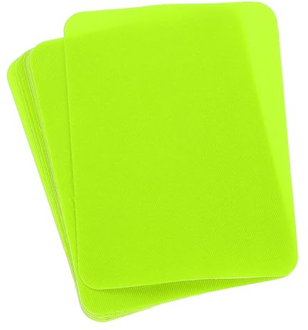 QUARKZMAN 10 Stück Aufbügelflicken für Kleidung Stoff Reparatur, Flicken zum Aufbügeln 125mm x 95mm für Kleidung, Hosen, Taschen, Reparatur von Löchern und Dekoration (Neon-Grün)
