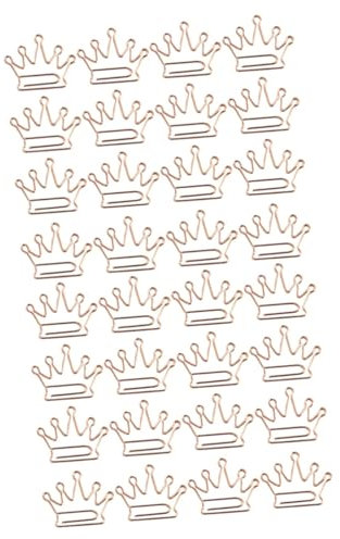 Tofficu 100stücke Krone Form Büroklammern Papierclips Kreative Lesezeichen Für Büro Schule Dekorative Aktenklammern Mit Starker Haltekraft Für Notizen Und Dokumente