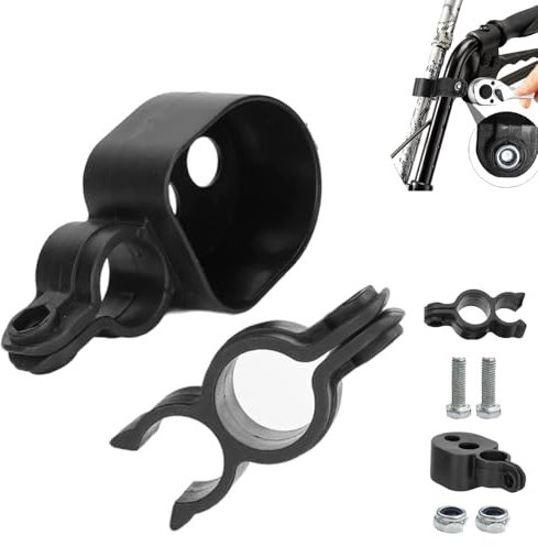 BestYiJo Rollstuhl Stockhalter, Stockhalter für Rollstuhl, Gehstockhalter für Rollator, Halterung für Gehstock Am Rollator, Stockhalter Rollstuhl, Gehhilfezubehör für Rollstühle(Mit Schrauben) (1)