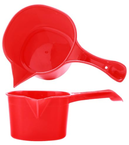 Amosfun Louche à Eau pour Coulage de Moules et Lavage de Fruits en Plastique Rouge Manche Long Renforcé Accessoire Pratique pour Amateurs de Céramique